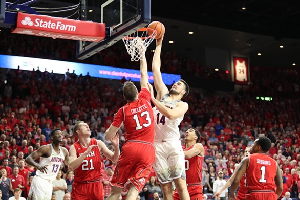Arizona senior forward Dusan Ristic was named to the Pac-12 All Conference team, averaging 12.1 points per game and 7 rebounds in 2017-18. - ARIZONA ATHLETICS