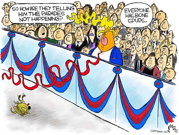 Claytoon of the Day: Parade Gets a Deferment