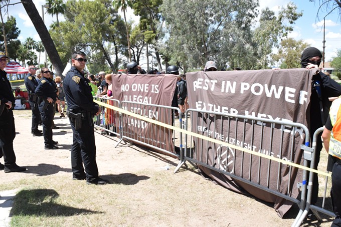 Far-Right Group Draws Counter Protest in Reid Park (2)