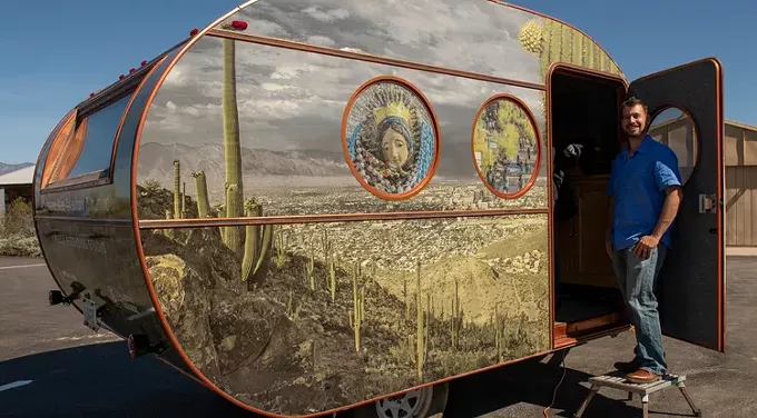 The Cuéntame Más: Tales From Tumamoc mobile recording studio is open to the public on select days through April 7. - PHOTO BY BILL HATCHER, COURTESY UA NEWS