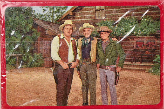 A deck of Bonanza playing cards gifted to Shelton by Lorne Greene, available for bidding. - RR AUCTION