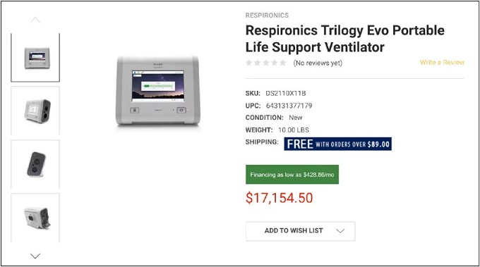 Taxpayers Paid Millions to Design a Low-Cost Ventilator for a Pandemic. Instead, the Company Is Selling Versions of It Overseas.