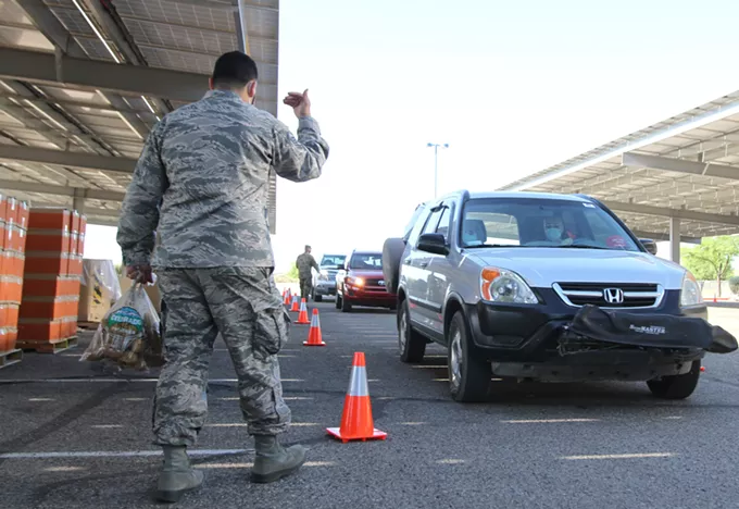 Drive-Thru Food Bank Reopens at Kino Stadium