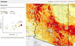 A new tool from the U.S. Forest Service shows that Arizona homes and businesses are at relatively higher risk of wildfire damage than communities in msot states. (Photo courtesy U.S. Forest Service)