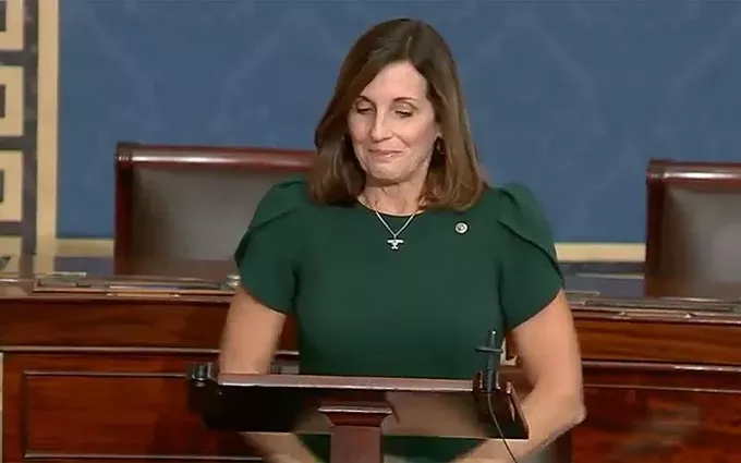 Sen. Martha McSally, R-Arizona, choked up once or twice during an emotional farewell on the Senate floor in which she said "serving and fighting for Arizona as a U.S. senator has been the opportunity of a lifetime." McSally could be replaced by Democrat Mark Kelly in as little as two weeks, pending certification of this month's election results. - SEN. MARTHA MCSALLY'S OFFICE