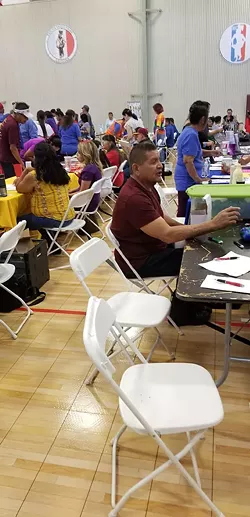 Selso Villegas attends the Native American Wellness Day Pascua Yaqui in August 2019, representing Pima County’s Safety and Justice Challenge. - PHOTO COURTESY OF SELSO VILLEGAS