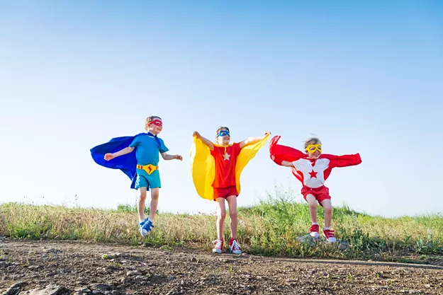 I'm not saying there are going to be superhero costumes available, but I am saying you should bring any used superhero outfits your kids have outgrown. Capes are always fun. - BIGSTOCK