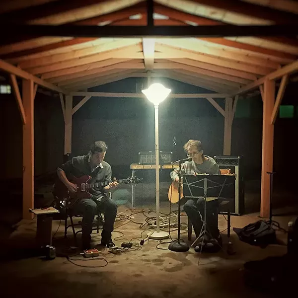 Leo Schwamm (left) and Billy Sedlmayr play live acoustically. - BRIAN SMITH