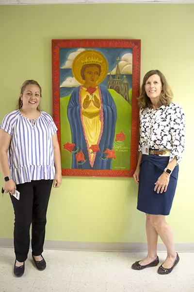 Carmen Noriega, left, and Karrie Cravens, of St. Elizabeth’s Health Center. - EMILY DIECKMAN
