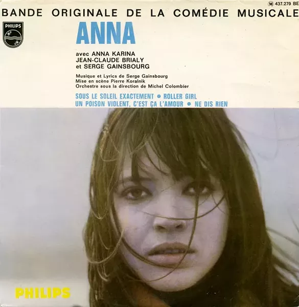 "Roller Girl" picture sleeve, Anna Karina and Serge Gainsbourg, 1967