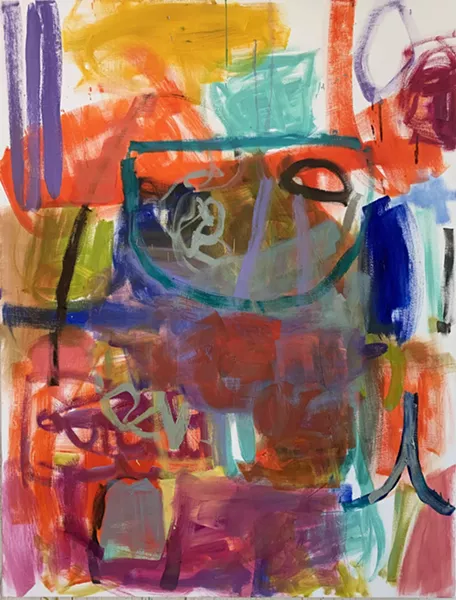 Joanne Kerrihard’s abstract work is on display at Davis Dominguez Gallery through Feb. 29.