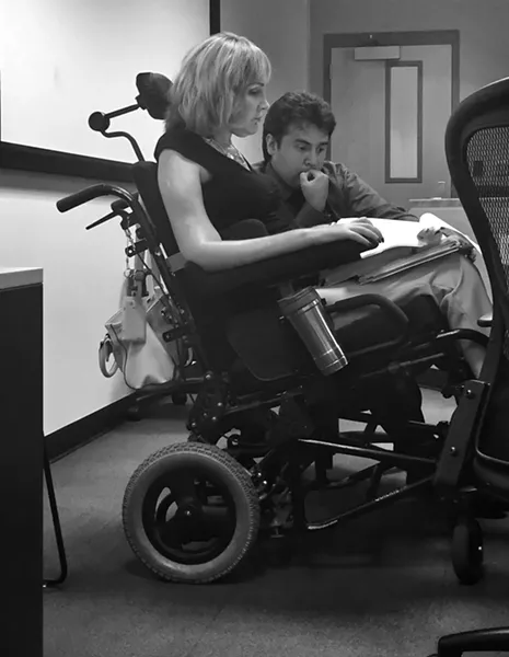 Corinne Schram with her assistant Irving Talavera at Pima County Juvenile Court. - BRIAN SMITH