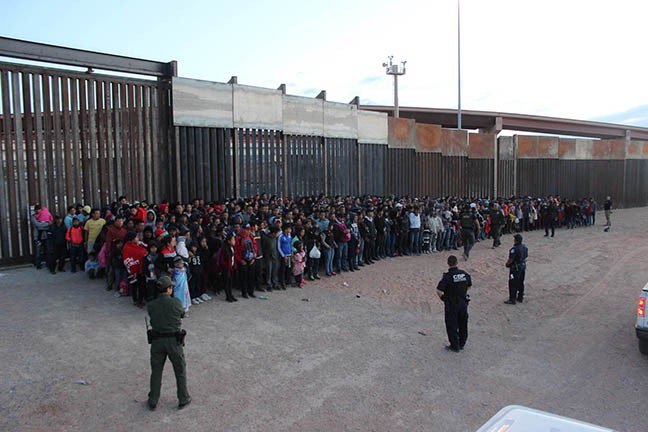 Border Patrol agents apprehended 1,036 men, women and children trying to cross the border in El Paso, Texas, an event cited by President Donald Trump in his call for tariffs on Mexican imports.