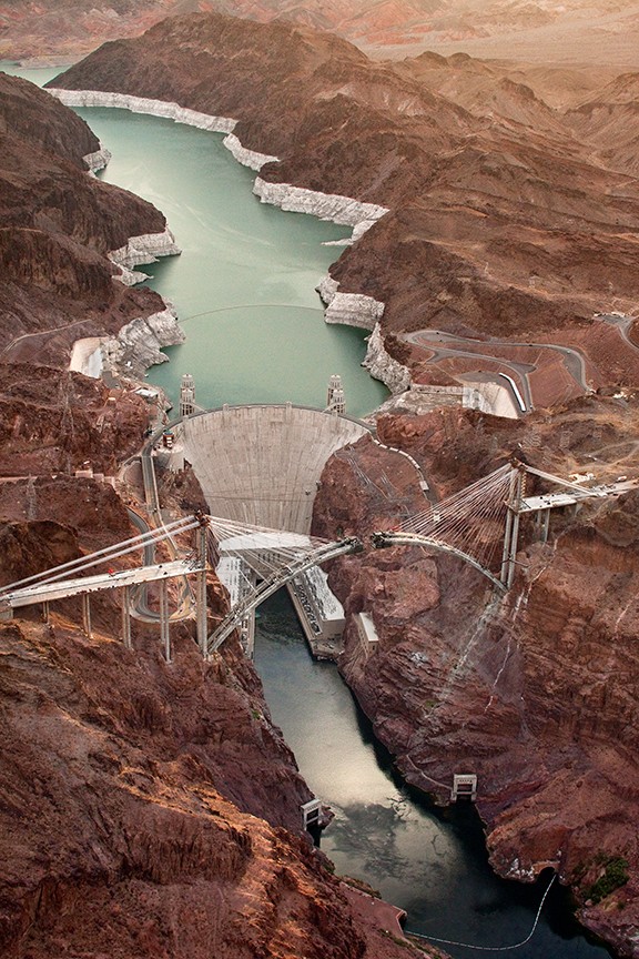 Detail from Aerial View, June 30, 2009, from The Bridge Over the Hoover Dam, courtesy Etherton Gallery
